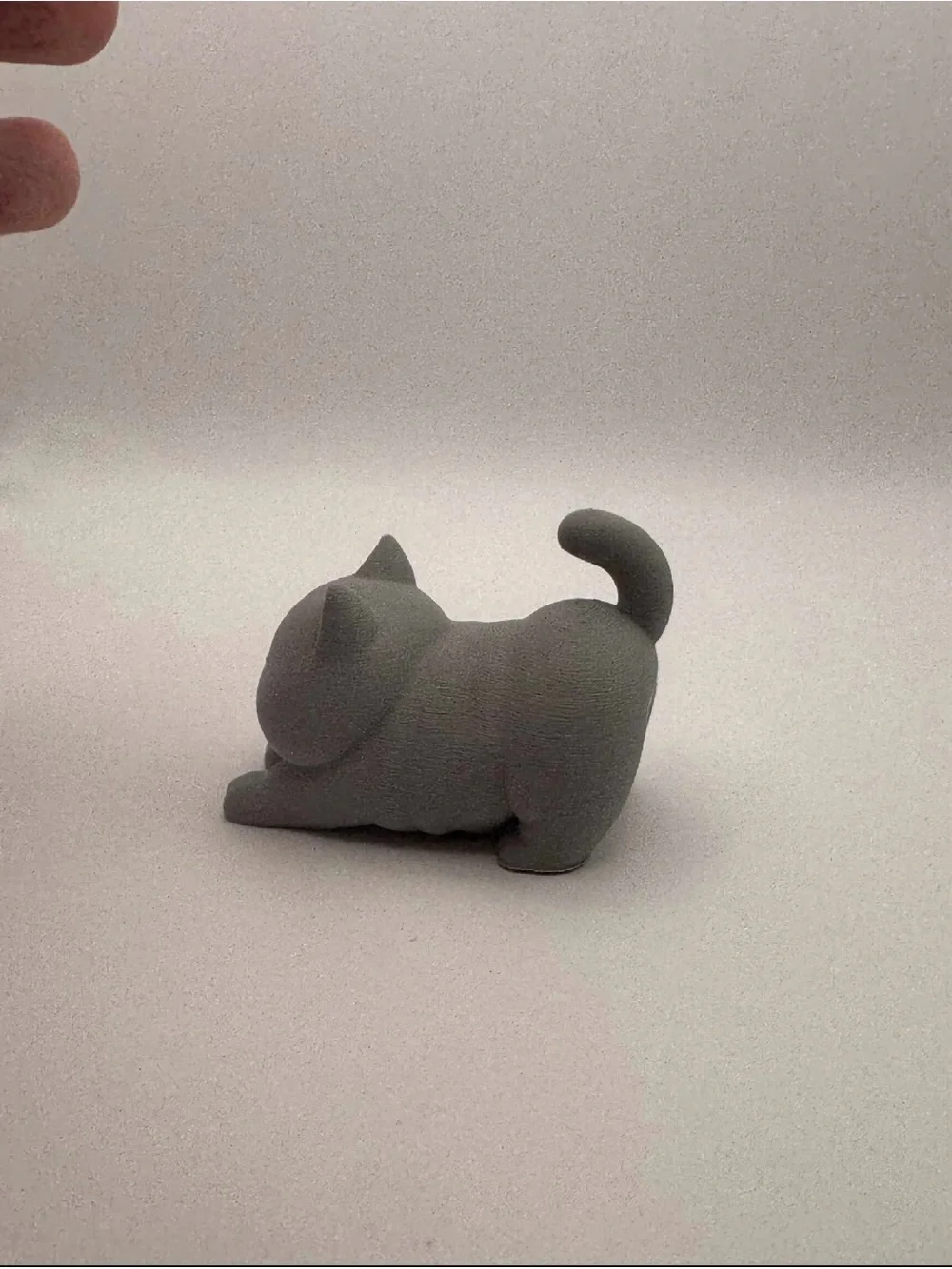 Gray Cat Figurine Decorative Pet Statue